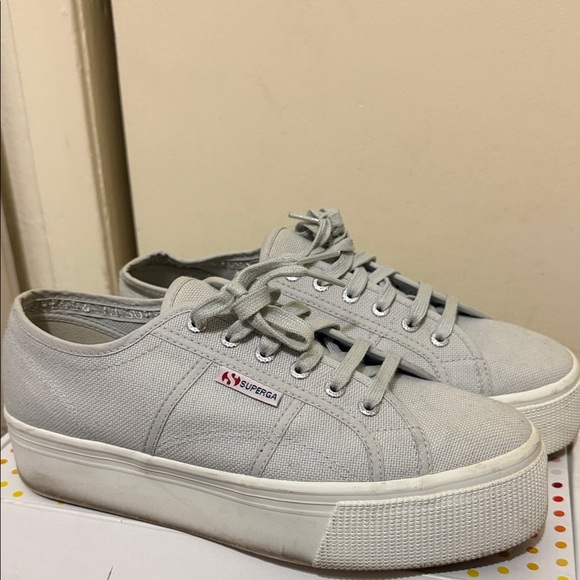 Superga 2740 Platform Grey Shoes - Picture 5 of 10
